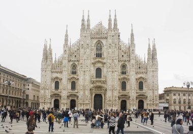 İtalya, Milano - 1 Kasım 2018: Milano Milan Katedrali (Duomo di Milano)