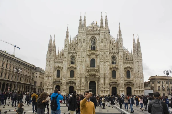 Itália Milão Novembro 2018 Catedral Milão Duomo Milano Milão — Fotografia de Stock