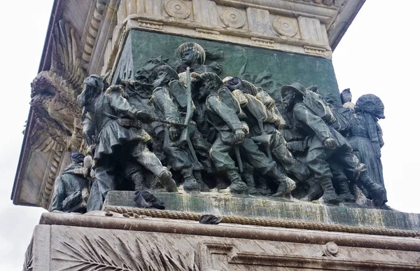 Italy Milan November 2018 Fragment Monument Italian King Vittorio Emanuele — Stock Photo, Image