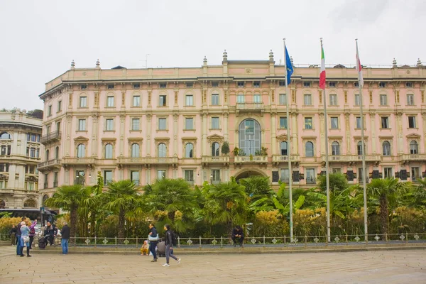 Itália Milão Novembro 2018 Piazza Del Duomo Milão — Fotografia de Stock