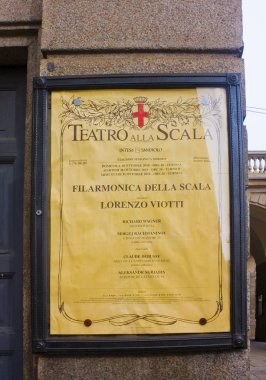 İtalya, Milano - 1 Kasım 2018: Tiyatro La Scala Milano Poster