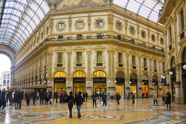 Ιταλία Μιλάνο Νοεμβρίου 2018 Εσωτερικό Του Vittorio Emanuele Γκαλερί Στο — Φωτογραφία Αρχείου