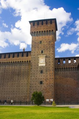 İtalya, Milano - 1 Kasım 2018: Milano Sforzesco Castle