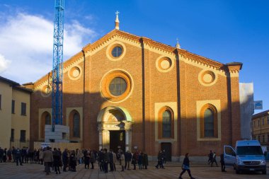 İtalya, Milano - 1 Kasım 2018: Kilise Santa Maria delle Grazie Milano