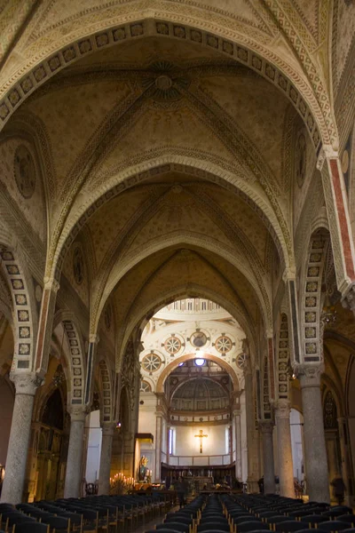 Itália Milão Novembro 2018 Interior Uma Igreja Santa Maria Delle — Fotografia de Stock