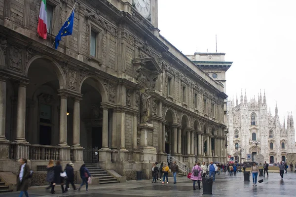 Itálie Milán Listopadu 2018 Palác Právníků Palazzo Dei Giureconsulti Nebo — Stock fotografie