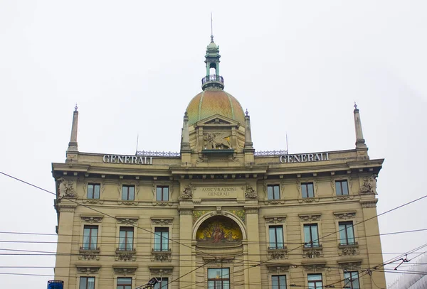 Italia Milán Noviembre 2018 Palazzo Delle Assicurazioni Generali Piazza Cordusio — Foto de Stock