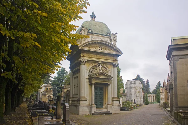 Italy Milan November 2018 Tombs Crypts Obelisks Historic Italian Graveyard — Stock Photo, Image