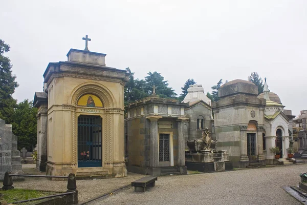 Italy Milan November 2018 Tombs Crypts Obelisks Historic Italian Graveyard — Stock Photo, Image