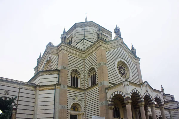 Olaszország Milánó 2018 November Frontális Homlokzata Monumental Cemetery Cimitero Monumentale — Stock Fotó