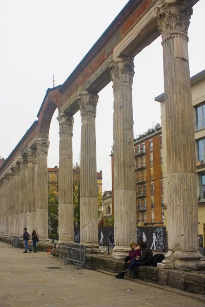 Italy Milan November 2018 Columns San Lorenzo Colonne San Lorenzo — Stock Photo, Image