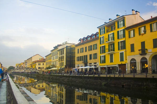 Olaszország Milánó 2018 November Naviglio Grande Csatorna Milánóban — Stock Fotó