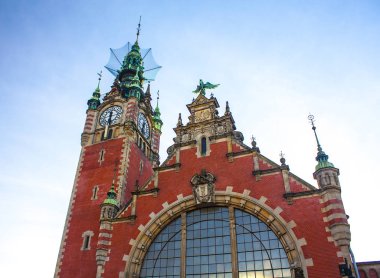 Gdansk, Polonya - 8 Nisan 2018: Gdansk Ana Tren İstasyonu.