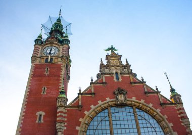 Gdansk, Polonya - 8 Nisan 2018: Gdansk Ana Tren İstasyonu.