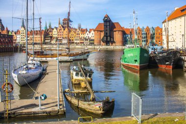 Gdansk, Polonya - 8 Nisan 2018: Gemi enkazı Gdansk