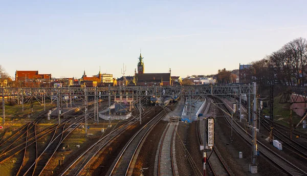 Gdansk Polen April 2018 Järnvägsstationen Gdansk — Stockfoto