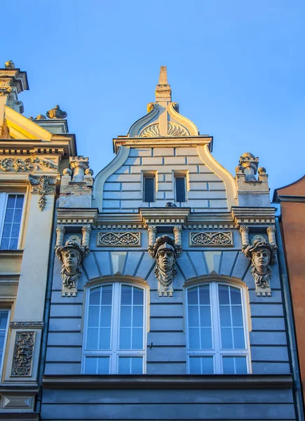 Gdansk Poland April 2018 Beautiful Buildings Old Town Evening Gdansk — Stock Photo, Image