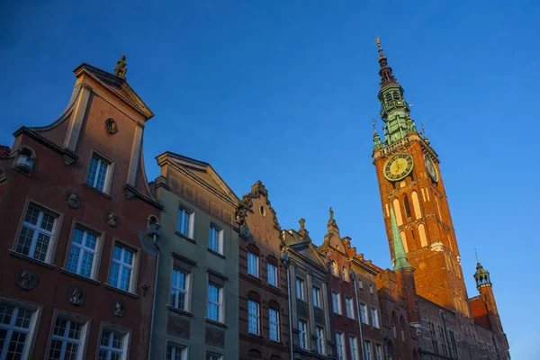 Gdańsk Kwietnia 2018 Ratusz Głównego Miasta Gdańsku Przy Ulicy Dluga — Zdjęcie stockowe