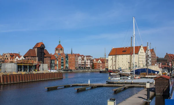 Gdansk Polônia Abril 2018 Motlawa River Embankment Gdansk — Fotografia de Stock