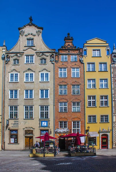 Γκντανσκ Πολωνία Απριλίου 2018 Όμορφα Κτίρια Στην Παλιά Πόλη Του — Φωτογραφία Αρχείου