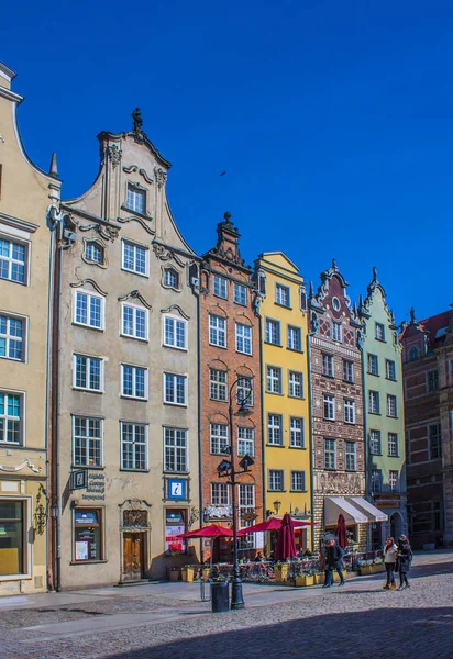 Gdansk Poland April 2018 Beautiful Buildings Old Town Gdansk — Stock Photo, Image