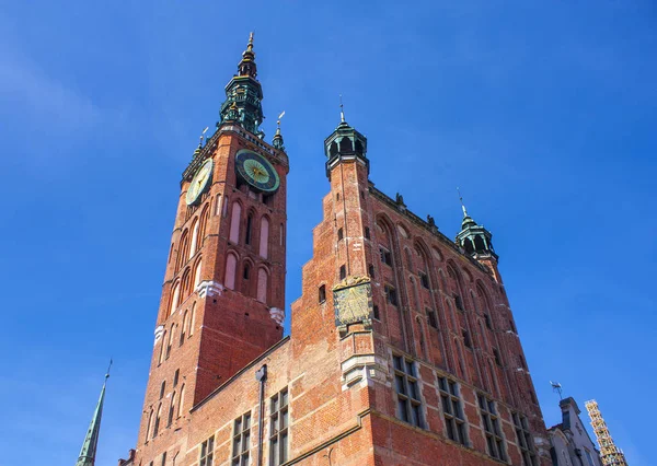Main Town Hall Dluga Street Gdansk — Stock Photo, Image