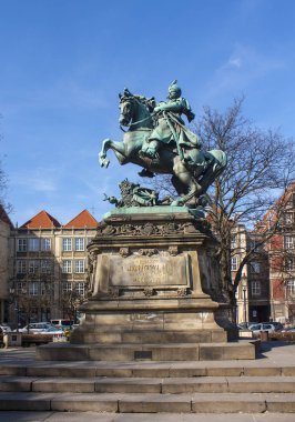Gdansk, Polonya - 8 Nisan 2018: Jan Iii Sobieski Gdansk, Anıt