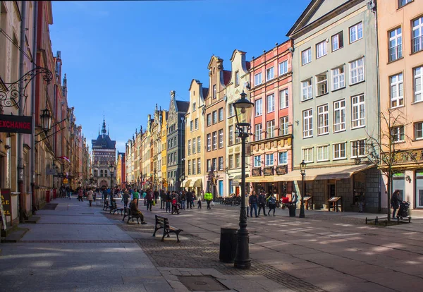 Gdansk Pologne Avril 2018 Architecture Rue Dluga Gdansk — Photo