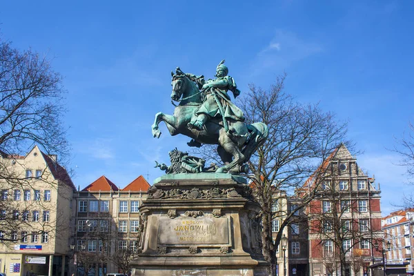 Gdansk Polônia Abril 2018 Monumento Jan Iii Sobieski Gdansk — Fotografia de Stock