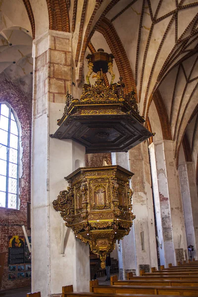 Gdansk Polen April 2018 Interiör Catherine Kyrkan Gdansk — Stockfoto