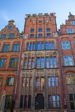 Gdansk, Polonya - 8 Nisan 2018: Old Town Gdansk, mimari