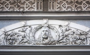 Gdansk, Polonya - 8 Nisan 2018: eski Gdansk yapı dekor