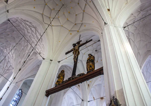 Gdansk Poland April 2018 Interior Mary Basilica — Stock Photo, Image