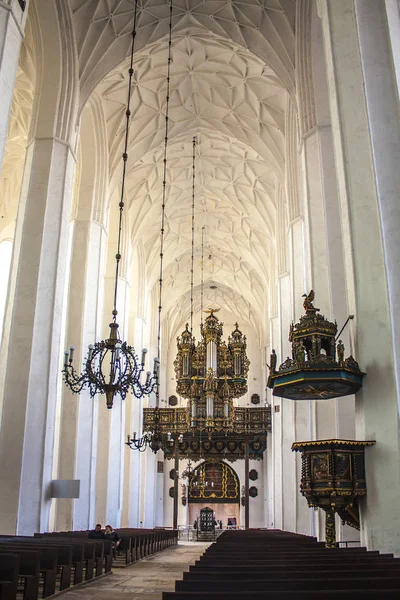 Gdansk Poland April 2018 Interior Mary Basilica — Stock Photo, Image