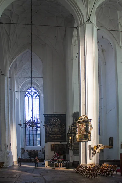 Gdansk Polonia Abril 2018 Interior Basílica Santa María — Foto de Stock