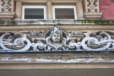 Gdansk, Polonya - 8 Nisan 2018: eski Gdansk yapı dekor