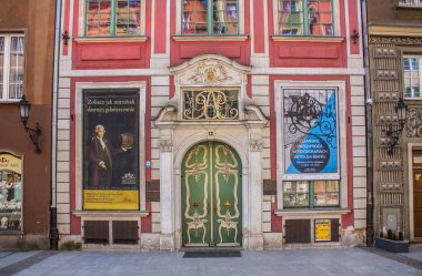 Gdansk, Polonya - 8 Nisan 2018: Uphagen'ın evde Gdansk (müze) kapı