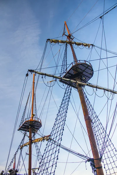 Gdansk Poland April 2018 Mast Ship — Stock Photo, Image