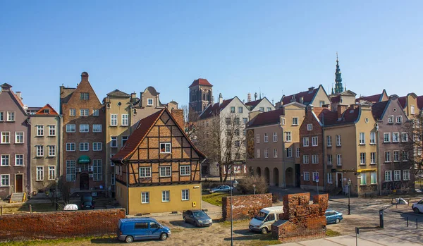 Γκντανσκ Πολωνία Απριλίου 2018 Πανοραμική Θέα Της Παλιάς Πόλης Του — Φωτογραφία Αρχείου