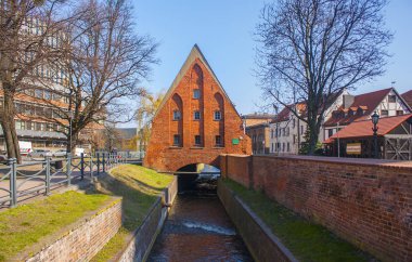 Gdansk, Polonya - 8 Nisan 2018: Gdansk, büyük değirmen 