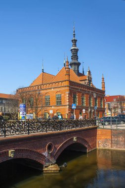 Gdansk, Polonya - 8 Nisan 2018: Eski Belediye Binası Gdansk