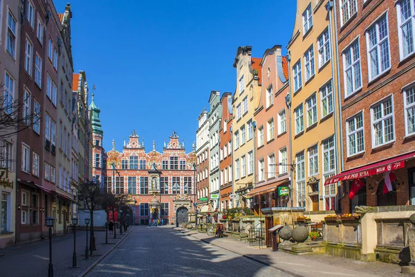 Gdansk Polonia Abril 2018 Gran Arsenal Calle Piwna Casco Antiguo — Foto de Stock