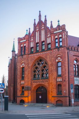 Gdansk, Polonya - 8 Nisan 2018: Gdansk Kütüphane Polonyalı bilim