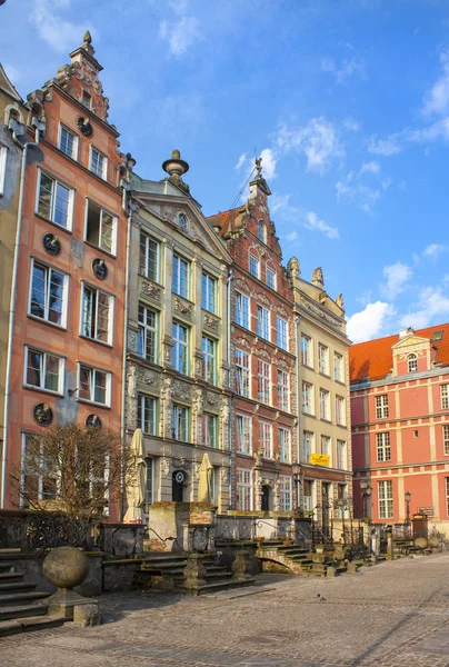 Gdansk Polonia Abril 2018 Arquitectura Calle Dluga Gdansk — Foto de Stock