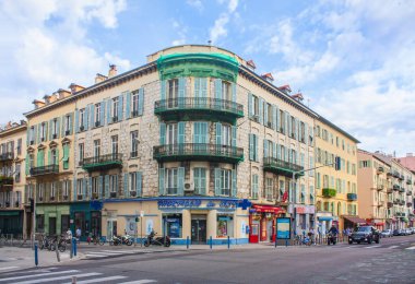 Nice, Fransa - 23 Haziran 2018: Nice tipik mimari