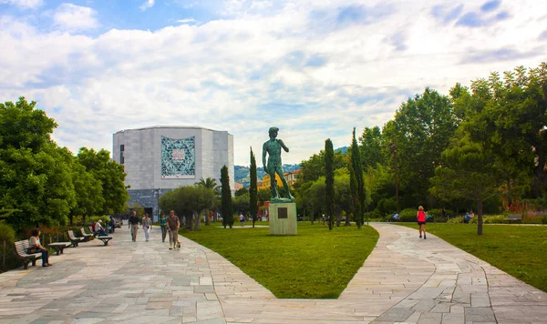 Nizza Francia Giugno 2018 Statua David Alla Promenade Paillon Nizza — Foto Stock