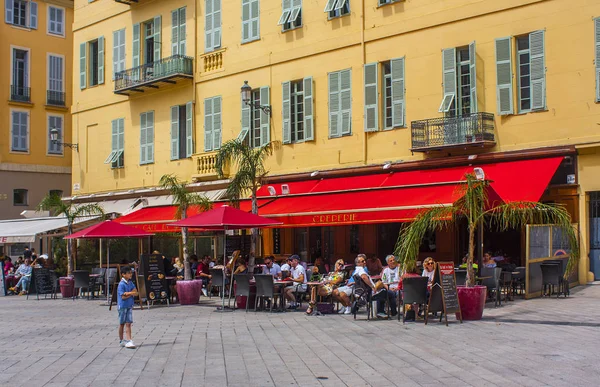 Nice Francia Giugno 2018 Caffè All Aperto Francese Nel Centro — Foto Stock