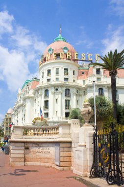 Nice, Fransa - 23 Haziran 2018: lüks Hotel Negresco İngilizce gezi güzel, Fransız Riviera, Fransa 