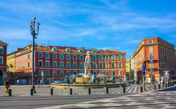 Nizza Francia Giugno 2018 Fontana Del Sole Fontaine Soleil Statua — Foto Stock