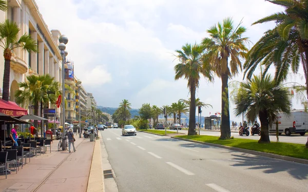 Niza Francia Junio 2018 Vista Del Promenade Des Anglais Día —  Fotos de Stock